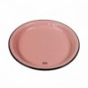 Kerámia lapos tányér, rózsaszín 22 cm