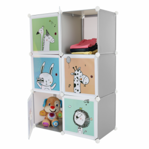 Gyerek moduláris szekrény, szürke|gyerek minta, BIARO