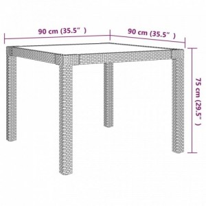 3 részes szürke polyrattan kültéri étkezőszett párnákkal