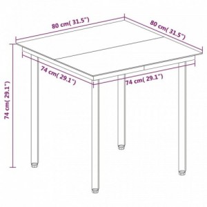 3 részes polyrattan és üveg kerti étkezőgarnitúra párnákkal