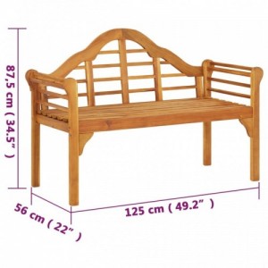 Tömör akácfa kerti pad 125 cm