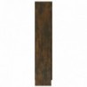 Füstös tölgy színű szerelt fa vitrinszekrény 82,5x30,5x150 cm