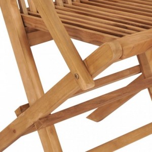 8 db tömör tíkfa összecsukható kerti szék