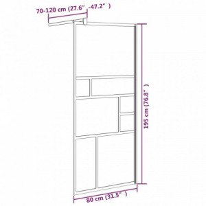 Fehér ESG üveg zuhanyfal küszöb nélküli zuhanyhoz 80 x 195 cm