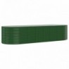Zöld porszórt acél kerti magaságyás 322x100x68 cm