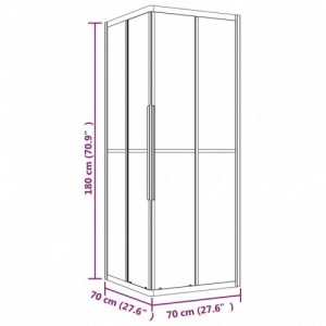 Selyemmatt ESG zuhanykabin 70 x 70 x 180 cm