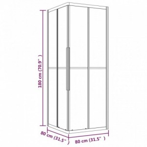 Selyemmatt ESG zuhanykabin 80x80x180 cm