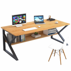 Polcos íróasztal, bükkfa|fekete, TARCAL 100