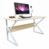 Polcos íróasztal, természetes tölgyfa|fehér, TARCAL 140