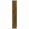 Füstös tölgyszínű szerelt fa vitrinszekrény 82,5x30,5x185,5 cm
