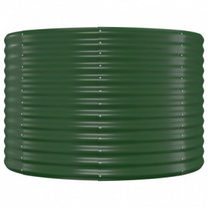 Zöld porszórt acél kerti magaságyás 554x100x68 cm