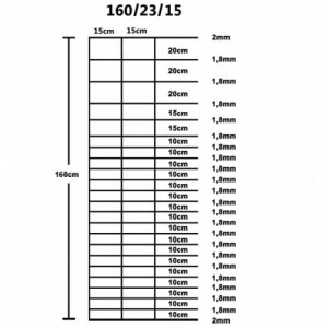 Ezüstszínű horganyzott acél kerti kerítés 50 x 1,6 m