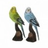 Faágon ülő papagáj polyresin szobor, 2 féle, kültéri és beltéri dekorációs kiegészítő