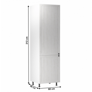 Szekrény a beépíthető hűtő számára D60ZL, balos, fehér|sosna Andersen, PROVANCE