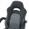 Irodai szék, műbőr fekete|szürke, NELSON NEW