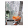 Függő fotel állvánnyal, átlátszó|ezüst|szürke, BUBBLE TYP 2