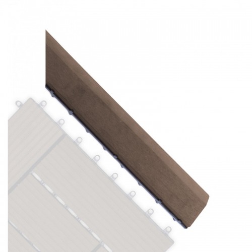 G21 Indiai teak átvezető profil a WPC burkolócsempékhez, 38,5 x 7,5 cm sarok (jobb)