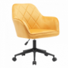 Irodai szék, Velvet szövet sárga|fekete, SORILA NEW