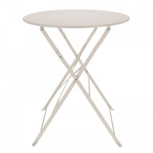 Összecsukható bisztró asztal, bézs színű, 70 cm