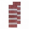 Csíkos kétoldalú kültéri szőnyeg, rozsdavörös, 197 x 68 cm