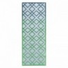 Geometria mintás kétoldalú kültéri szőnyeg, zöld, 197 x 68 cm