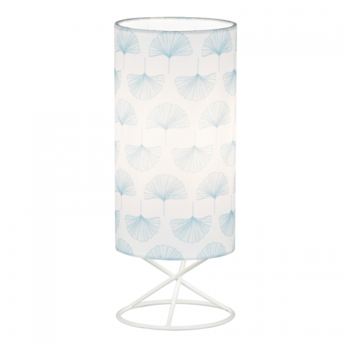 Asztali lámpa, fém|fehér textil lámpaernyő, AVAM