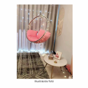 Függő fotel, átlátszó|arany|rózsaszín, BUBBLE TYP 1