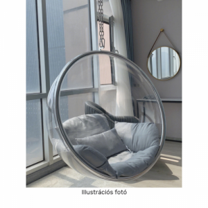 Függő fotel, átlátszó|arany|szürke, BUBBLE TYP 1