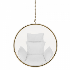 Függő fotel, átlátszó|arany|fehér, BUBBLE TYP 1