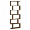 Rusztikus barna könyvespolc 70 x 24 x 190 cm, 6 szintes álló polc