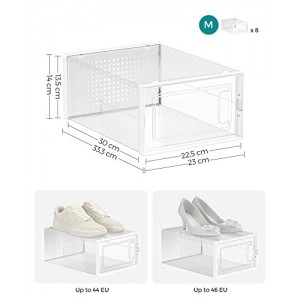 8 darabos halmozható cipő tároló | Fehér