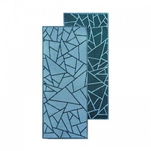 Absztrakt mintás kétoldalú kültéri szőnyeg, 120 x 60 cm