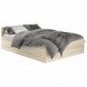 Ágyneműtartós ágy, ágyráccsal és matraccal 200x100cm szanoma tölgy
