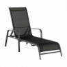Rakásolható állítható kerti szék, fekete|szürke, ATREO