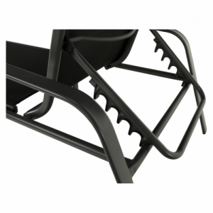 Rakásolható állítható kerti szék, fekete|szürke, ATREO