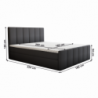 Boxspring ágy, 160x200, szürke, STAR
