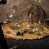 Üveg gömb váza, dekorációs kiegészítő, 2,75 literes