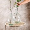 Üveg gömb váza, dekorációs kiegészítő, 5,75 literes