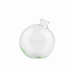 Üveg gömb váza, dekorációs kiegészítő, 1 literes, zöld