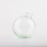 Üveg gömb váza, dekorációs kiegészítő, 1 literes, zöld