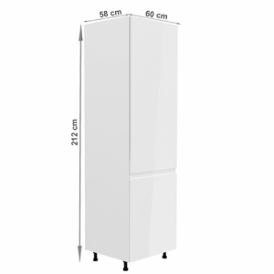 Hűtő beépítő szekrény, fehér|fehér extra magasfényű, jobbos, AURORA D60ZL