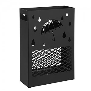 Fém téglalap alakú esernyőállvány | Fekete