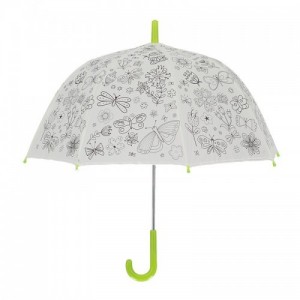 Kifesthető pillangós gyerek esernyő, filctollakkal