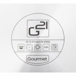 G21 Gourmet Miracle edénykészlet szűrővel, 4 darabos, rozsdamentes acél|greblon