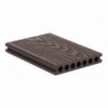 G21 padlóburkolat 2,5 x 14,8 x 400 cm, Dark Wood kerek lyukakkal, WPC