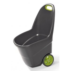 KETER EASY GO XL műanyag kerti kocsi, talicska - grafit|zöld - 62 L