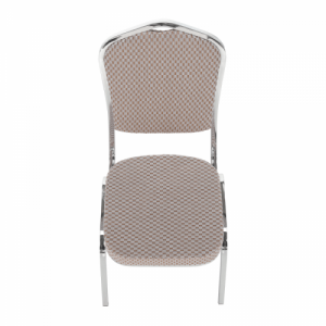 Rákásolható szék,  bézs|minta|króm, ZINA 3 NEW