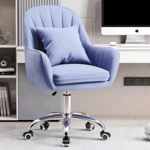 Irodai szék, kék Velvet szövet|króm, KLIAN