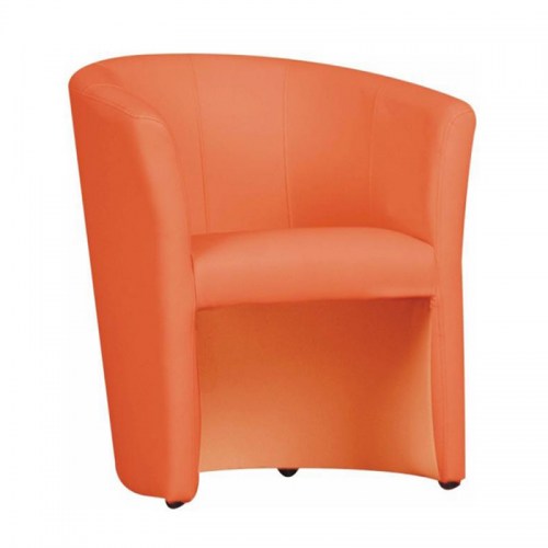 Klub fotel, textilbőr, narancssárga, CUBA