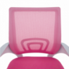 Irodai szék, rózsaszín|fehér, SANAZ TYP 2